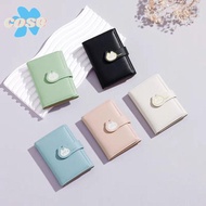 COSE Solid Color Cartoon Cat Short Wallet Multi-card Slot Korean Style Cute Card Bag Fashion Card Ho