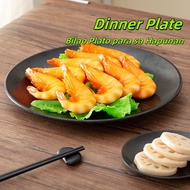 Black Bilao Dinner Plate Serving Plate Household Western Steak Plate Kitchen Dinnerware 1pc