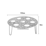 ตะแกรงนึ่งไข่ ขาพับได้ สแตนเลส316 ตะแกรงรองหม้อ รูระบายกลม อุ่นอาหาร รองหม้อ พักทอดอเนกประสงค์