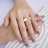 18k Gold Anti-Rust Titanium Ring Women's Titanium Ring/ C0082