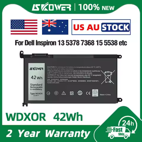 SKOWER 42Wh WDX0R Battery 3CRH3 for Dell Inspiron 13 5000 7000 7580