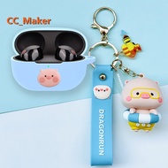 For Sony WF-1000XM5 Case Cute Piggy Keychain Pendant Sony WF-1000XM4 Silicone Soft Case Cartoon Panda Sony WF-1000XM4 Shockproof Case WF-1000XM5 Protective Cover