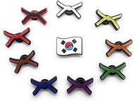 Taekwondo belt color shoe charm + Korean Flag - Choose 1 belt color for your Crocs