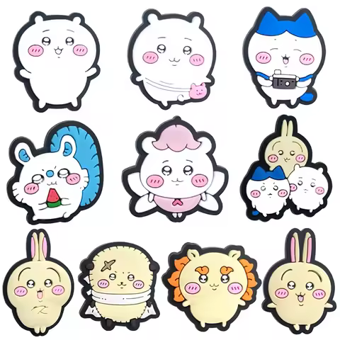 1-10pcs Chiikawa Joke Bear Series Cartoon Shoe Charms DIY Sandals Shoe Buckles Series Shoe Decoratio