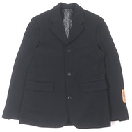 LOUIS VUITTONx NBA 21秋冬聯名款皮革貼片單排扣針織修身夾克/西裝外套，黑色，44碼，義大利製造，正品，男款，原價410,300日元，成色極佳。