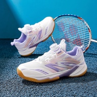 Cross-Border 2026 New Style Badminton Shoes Rotating Button Children Women Girls Indoor Sports Shoes