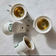 The night light holder has a switch to install the night light on and off the light