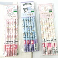 Genuine Ready Stock✏Sanrio 6 Pcs Wooden Pencils 2B Pencils Kuromi Pencils Melody Piano 6 Pcs Pencils