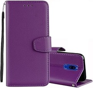 Miss flora Phone cases .Litchi Texture Horizontal Flip Leather Case for Huawei Honor 9i &amp; Mate 10 Lite &amp; Maimang 6 &amp; Nova 2i, with Wallet &amp; Holder &amp; Card Slots &amp; Lanyard (Black) (Color : Purple)