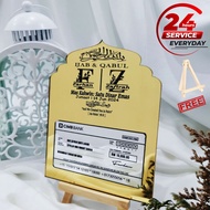 Plat Mas Kahwin with Cheque/ Plat Hantaran Mas Kahwin Ijab Qabul with Cheque Dulang Hantaran Tray