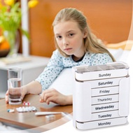 7 Days Portable Tablets Case 4 Times A Day Weekly Medication Reminder For Earring