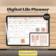Digital Planner iPad | Goodnotes & Notability | Undated Life Planner | Hourly Planner | Digital Plan