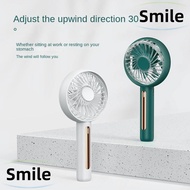 SMILE Table Fan, USB Rechargeable Multifunctional Handheld Fan, Useful Wind Speed Adjust Electric Fan camping Office Desktop