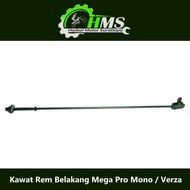 Kawat Rem Belakang Mega Pro Mono / Verza - Tiang Rim Mur Per Rem Brake Rod CB VERSA Panjang 56 cm