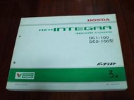 Honda acura 本田 4代 INTEGRA DC1 DC2 日規 4眼 圓燈 零件手冊