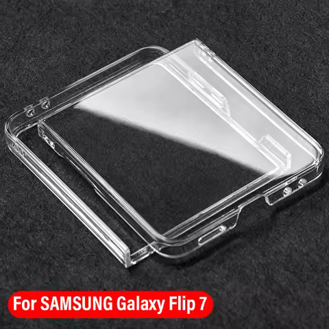 For Samsung Galaxy Z Flip 7 Flip7 Clear Hard PC Case Slim Transparent Folding Phone Cover For Samsun