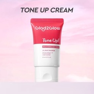 [NEW LAUNCH]GLAD2GLOW 2% Niacinamide Brightening Tone Up Cream Instant Bright CreamDAY Facial Moistu