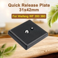 Quick Release Plate 31x42mm For Tripod Weifeng Fancier WF350 360 PTZ Tripod Kamera Mount