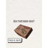 Beautiful Packaging Kraft Martabak Box/ Kraft Martabak Box/ Cake Box/ Cake Box/ 100 Pieces/ Hamperkr