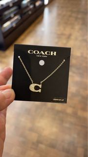 Coach C字項鍊 銀色 fashion jewelry 正品 美國購入
