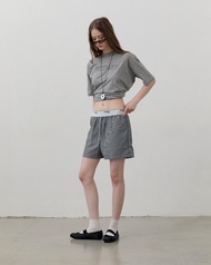 Piccoro - Lazy Striped Shorts กางเกงขาสั้นขอบยางยืด