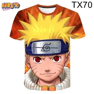 Naruto Tshirt 3D Sasuke Men's and Women's Harajuku Anime T-shirt Casual T-shirt Short sleeved Printed Shirt Girls' Clothing