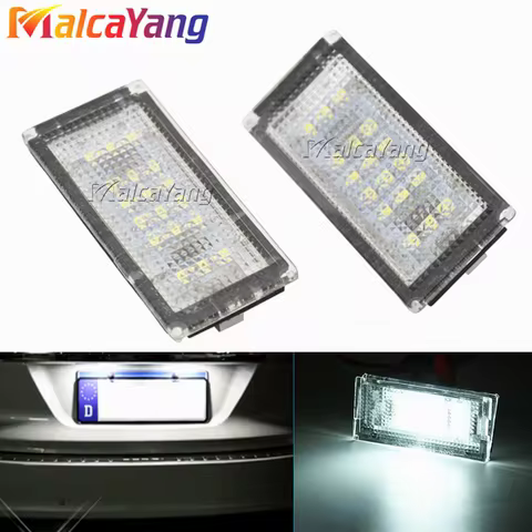 1 Pair 18 LED License Plate Light For BMW E46 2D / M3 Facelift 2004-2006 12V 6000k White License Pla
