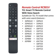 ใหม่ แท้ รีโมตคอนโทรล RC901V FMR6 สําหรับ TCL Android TV NETFLIX QIY Button 65P725 50P65US 55P65US 6