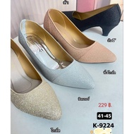 Big Size Shoes 41-45 With 41-45 Shimmer Diamond 2 Inches Heels + Pointed Toe