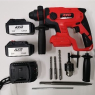 AXM 21V BATTERY BRUSHLESS MOTOR ITALY CORDLESS ROTARY HAMMER DRILL 3IN1 HAMMER DRILL BOSCH MAKITA HIKOKI HITACHI DCA