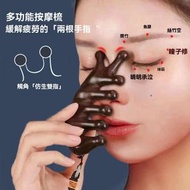 金絲檀木經絡按摩梳  便攜多功能經絡梳  金絲檀木五齒梳  多功能保健梳-海豚梳【檀木】+掛繩+圖