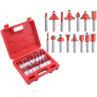 Set Mata Router Mata Profil 6mm Mata Trimmer 15 Pcs Router Bit Set Kualitas Terbaik