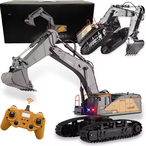 Excavator Model 1592 Remote Control Excavator 1:14 Large 56CM (22 inches) 22 Channel Alloy Bucket Co