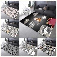 Cartoon Raccoon Cute Pattern Adorable Soft Carpet Washable Large Carpet Bedroom Carpet Living Room C