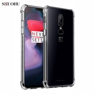 SHUOHU For OnePlus 6 Slim Shockproof Clear Anti-knock TPU Phone Case Cover Protection Case for OnePl
