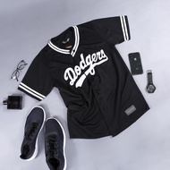 JERSEY HIPHOP KPOP BAJU BASEBALL High Quality LA Dodgers Hitam Black Unisex