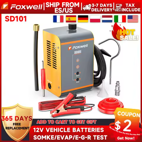 FOXWELL SD101 Car Smoke Leak Detector Turbo EVAP Pipe Leak Locator Analyzer Automotive Vacuum Leak G