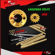 Sprocket Set 415 Racing ZFORE  Sproket Lagenda 115/Lagenda 115fi SRL115 SRL 115FI Sprocket & VFORE C