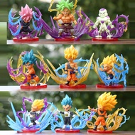 9Pcs 7cm-9.5cm Dragon Ball Z Figurine DBZ Son Goku Freeza Broly Vegeta WCF PVC Action Figure Statue 