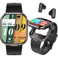 ZJX Smartwatch with Earbuds, 2.02" HD Screen Fitness Watch, Take/Dial Calls, 2-in-1 Smartwatch with 