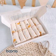 Khăn sữa Muslin Boona xô sữa muslin 2 lớp cao cấp mềm mịn cho làn da bé SET 06 KHĂN