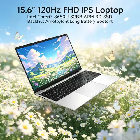 15.6 Inch Laptop | 120Hz FHD IPS Screen, Core i7-8650U, 32GB RAM, 2TB Fast SSD, Backlit Keyboard & L