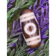28.2mm X 12.5mm Water Grass Agate Water Grass Agate Three-Eyed Dzi Manik Dzi Samsung Arch Photo Moss