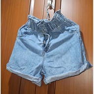 Girls' jeans 5-6 Years Old Shorts h&m eur 34 High Waist Folded Legs Size 22-24 Inches Second Hand Go