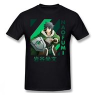 Naofumi Iwatani Print Cotton Funny T Shirts The Rising Of The Shield Hero Raphtalia Filo Anime Men Fashion Streetwear