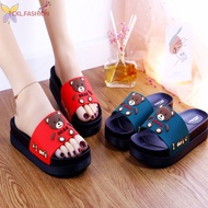 AE2 TCXL Thick Sole Slippers High Platform Shoe Cartoon Design PVC Flip Flop Anti-Slip for Indoor Ou