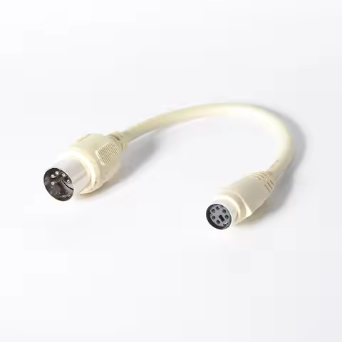 6 Inch in DIN5 at Male to Mini DIN6 PS/2 Female Keyboard Adapter Converter Cable Cord DIN5 5 Pin to 