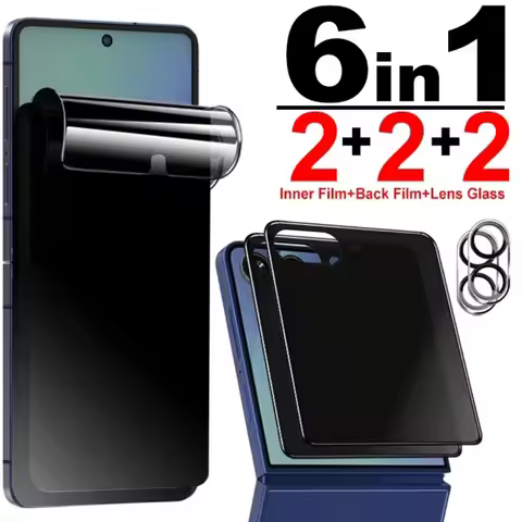 Privacy Hydrogel Film for Samsung Galaxy Z Flip 7 6 Screen Protector Anti-Spy Back Tempered Glass Le