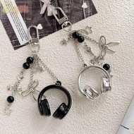 ECYOU Music Headphone Bag Charms, Hanging Bag Decoration Headphone Charms, Y2K Phone Strap