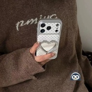 Diamond Love Mirror Stand Phone Case For Xiaomi Poco F8 F7 Ultra F6 F5 F4 F3 C85X C85 C75 C71 C65 C6